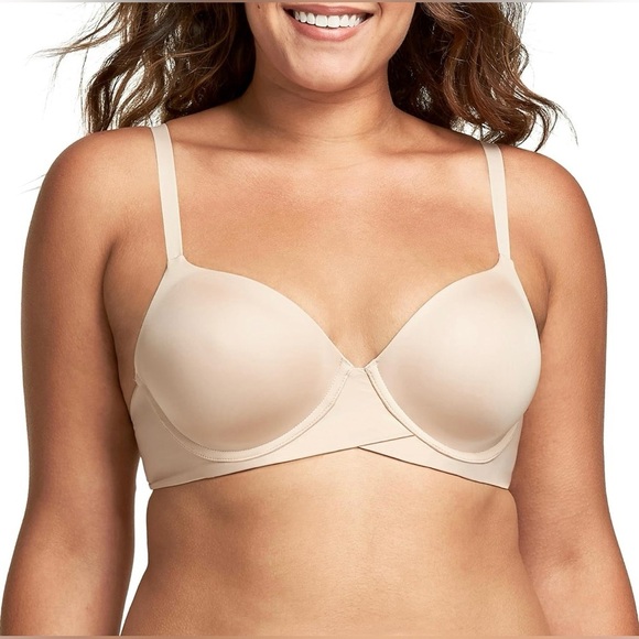 Maidenform Other - Maidenform Women's One Fab Fit Modern Demi Underwire T-Shirt Bra Beige 34C 2368